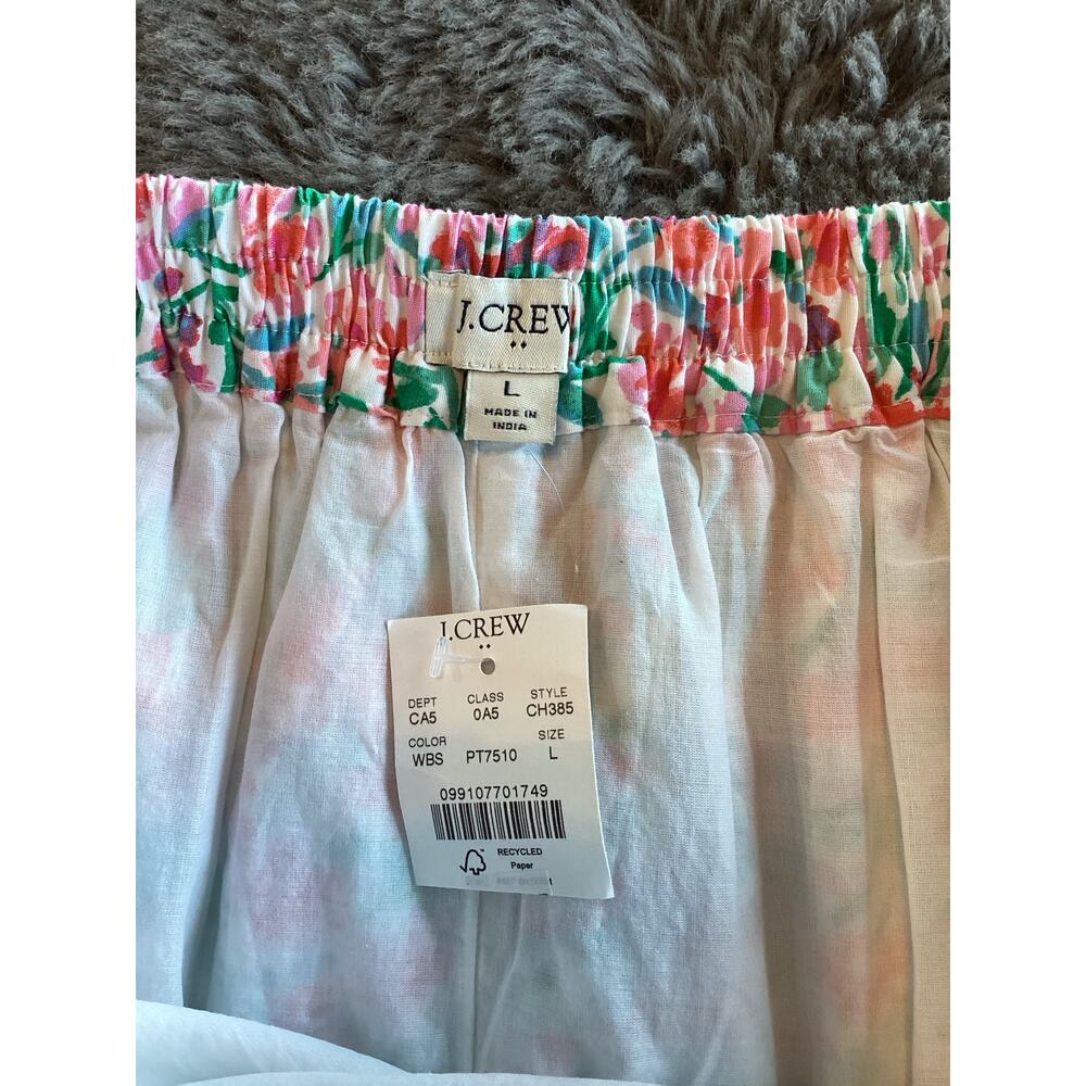 J.Crew White Spearmint Floral Bubble Skirt Large NWT floral - Picture 6 of 9